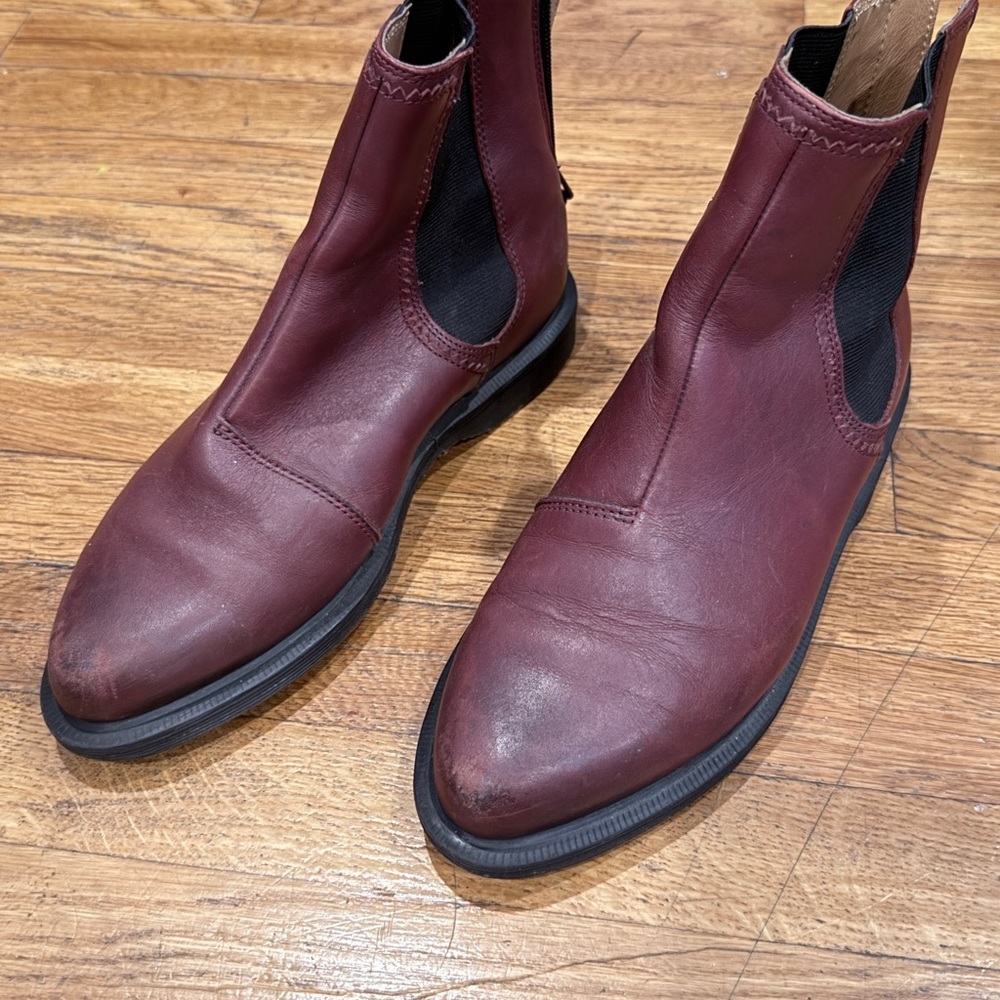 Dr. Martens Burgundy Ankle Boots